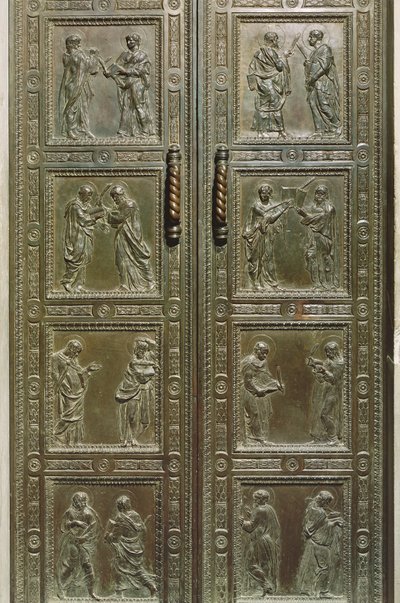 Puertas que representan mártires, 1440-43 (detalle) de Donatello